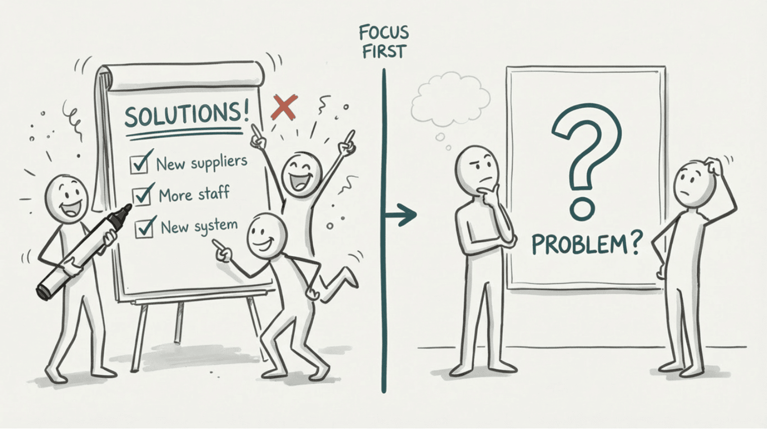 Shared problem understanding before solution - furniture manufacturer case