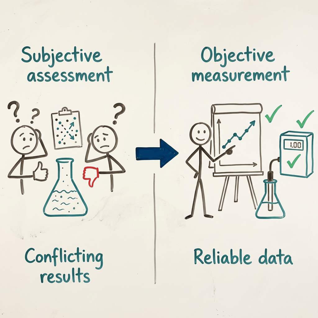 Measurement system analysis transforms subjective to objective data