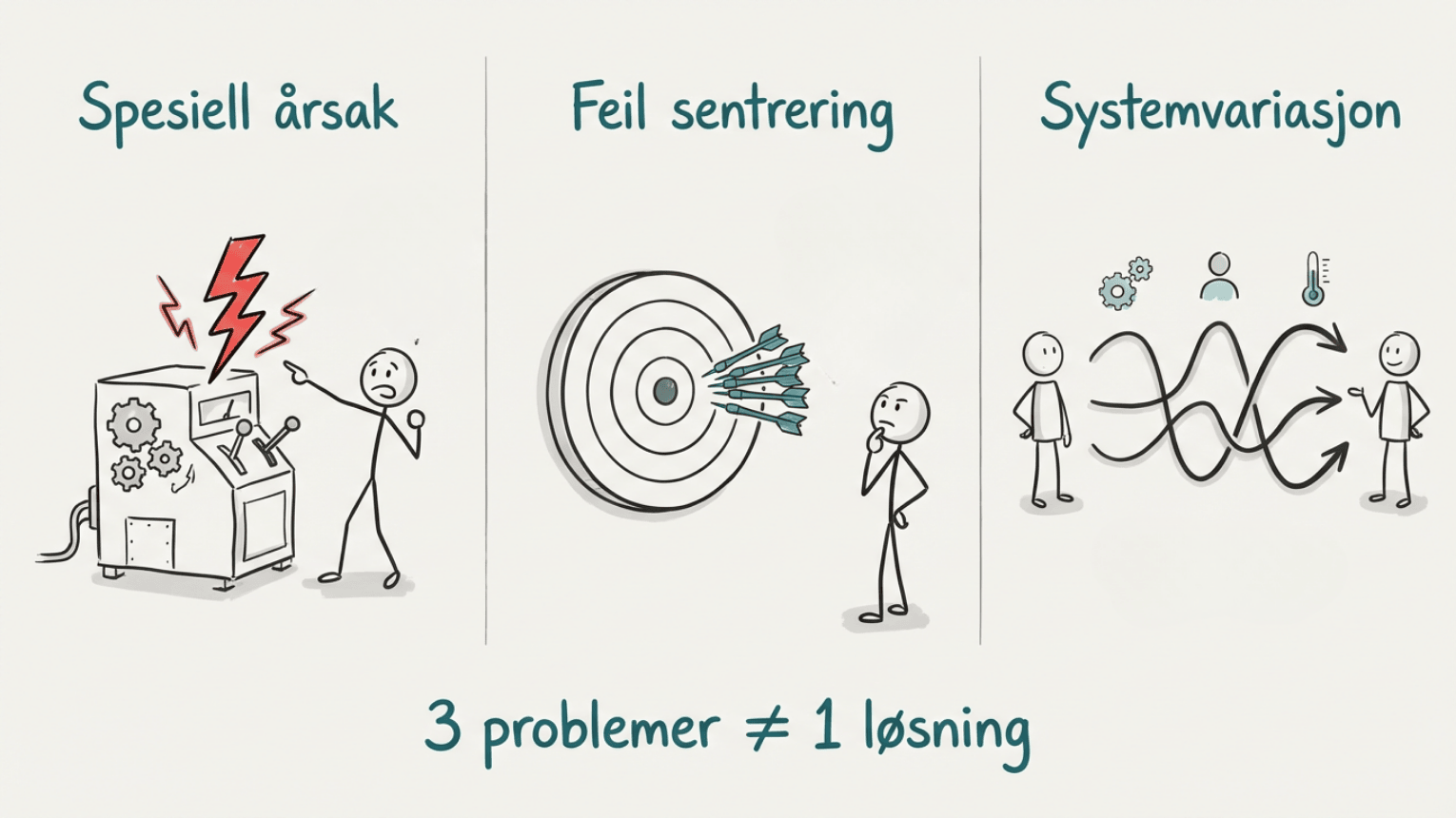Feil diagnose gir feil behandling: tre ulike problemtyper krever tre ulike løsninger