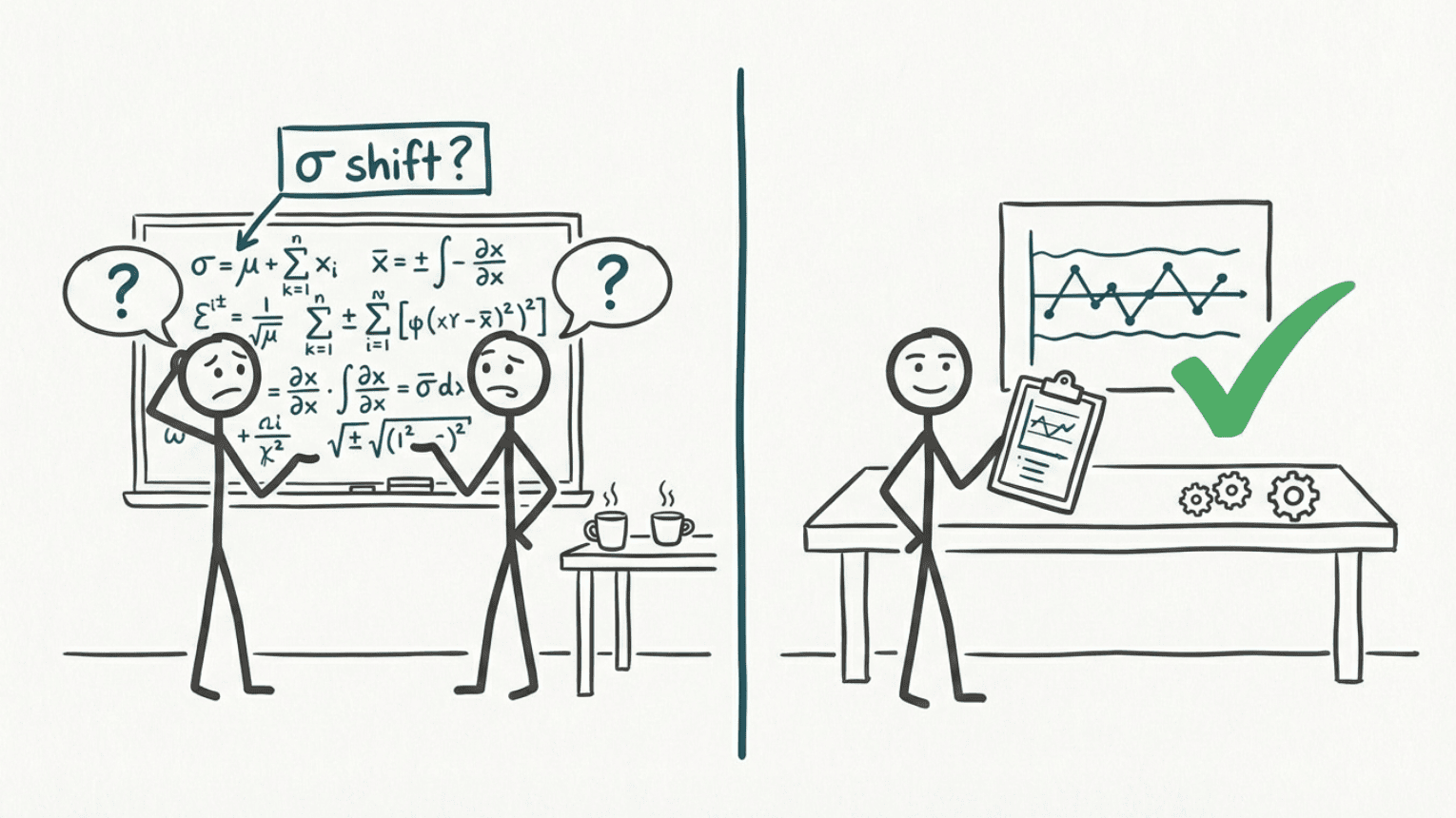 Mens Six Sigma-eksperter diskuterer teori skaper andre resultater i produksjonen