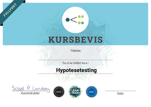 Kursbevis hypotesetesting